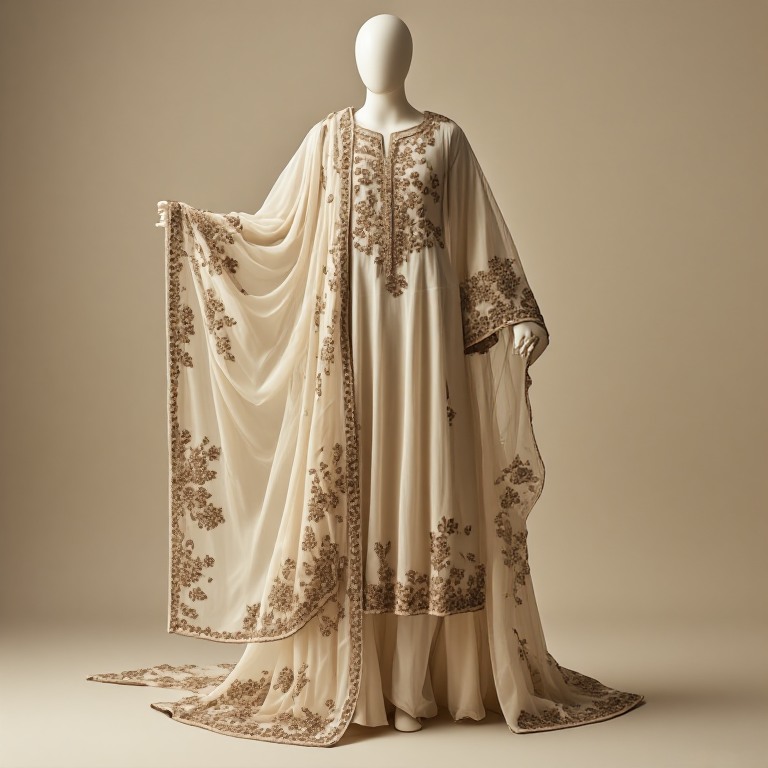 Embroidered Chiffon Dupatta