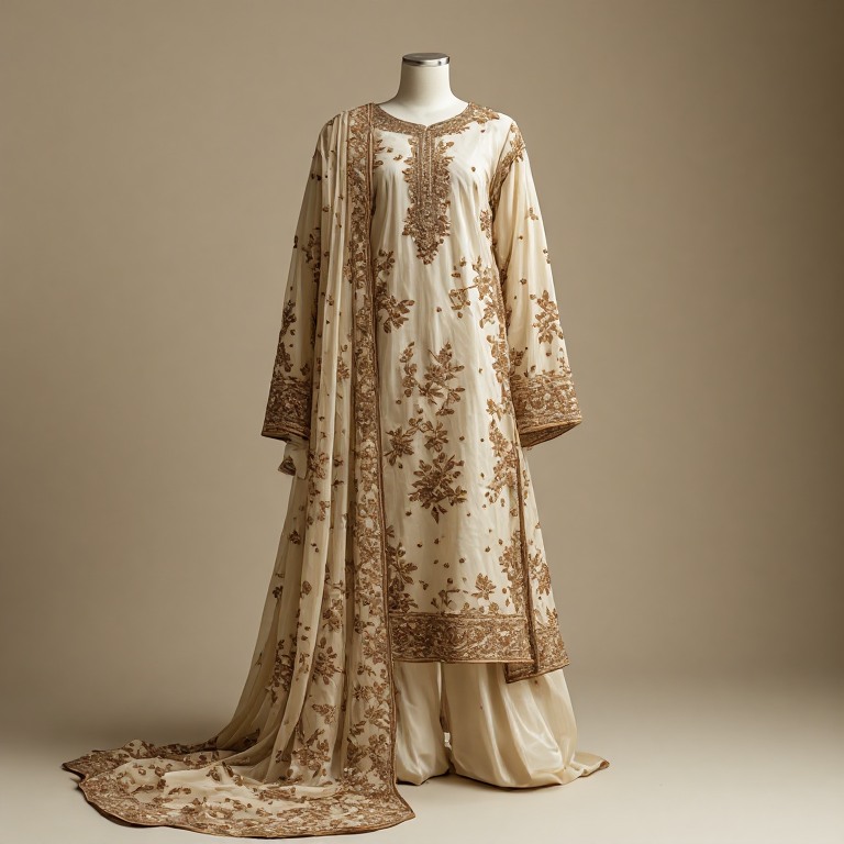 Organza Embroidered Suit